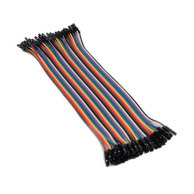 Breadboard Cables (40X 200MM, FEMALE TO FEMALE, 2.54MM) - The Machine Shop