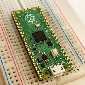 Raspberry Pi Pico on a breadboard